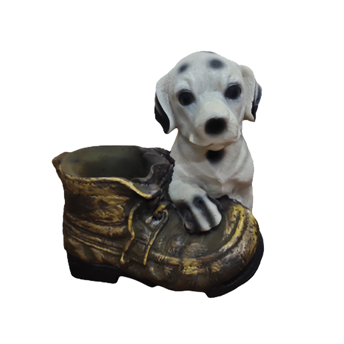 Dog with Shoe Planter